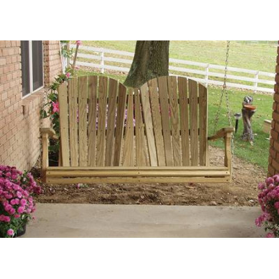 Adirondack Swings, treated pine.