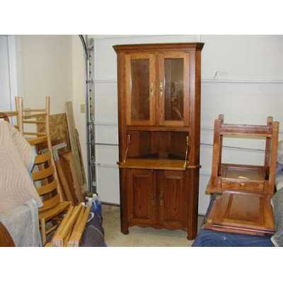 Corner Cabinet with Drop Down Writing Surface