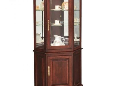 Deluxe Corner Curio w Enclosed Base 2056