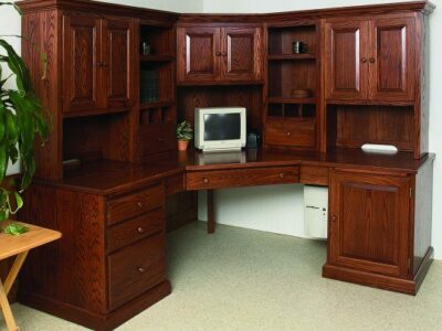 Henry Stephen's Corner Desk with Hutch
