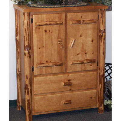 2 Drawer Rustic Armoire