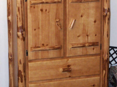 2 Drawer Rustic Armoire