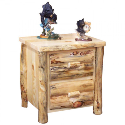 2 Drawer Rustic Night Stand