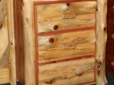 3 Drawer Log Night Stand