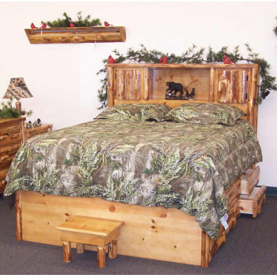 Extra High Bookcase Headboard Bed
