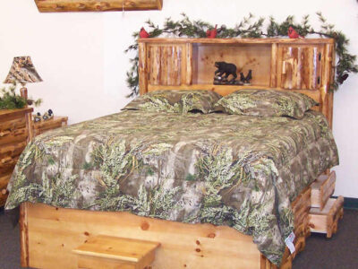 Extra High Bookcase Headboard Bed