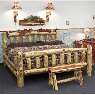 King Size Log Bed