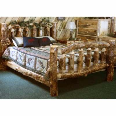Queen Size Log Bed