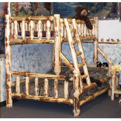 Log Bunk Bed