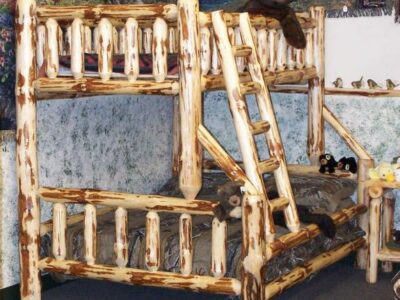 Log Bunk Bed