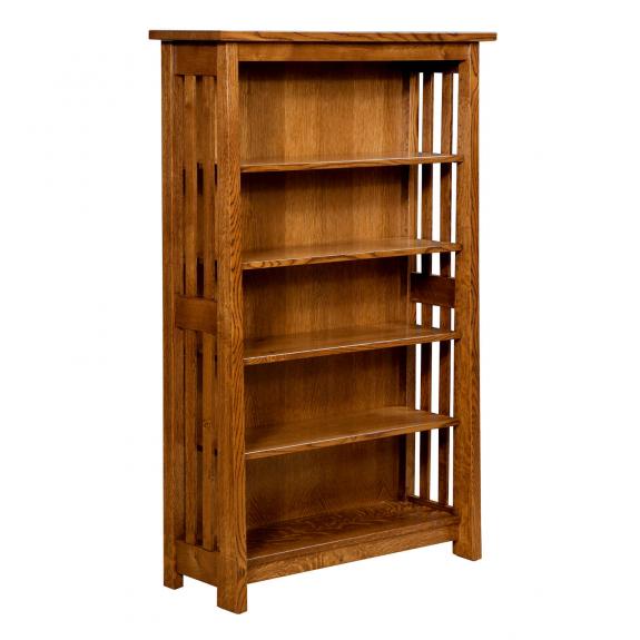 Fob60 Freemont Mission Open Bookcase, Amish Furniture Bookcases