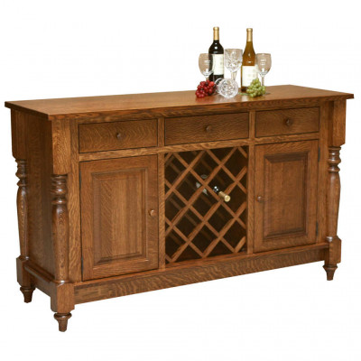 140 Harvest Buffet with Wine Rack