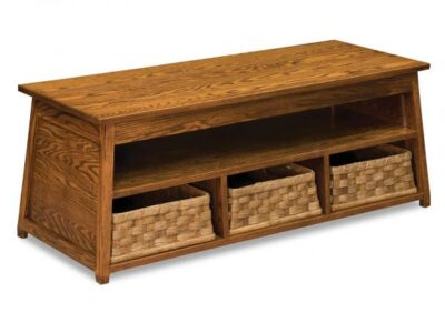 AJW70HB Heritage Hall Seat with Baskets
