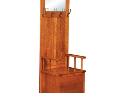 AJW20824 Heritage Mission Hall Tree Seat