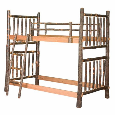 640 Twin Log Bunk Bed