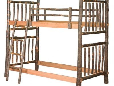640 Twin Log Bunk Bed