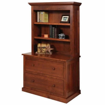 HOM-204 Homestead Lateral File with Bookshelf