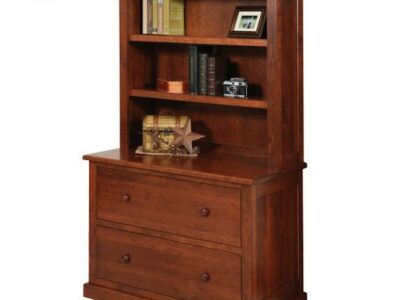 HOM-204 Homestead Lateral File with Bookshelf