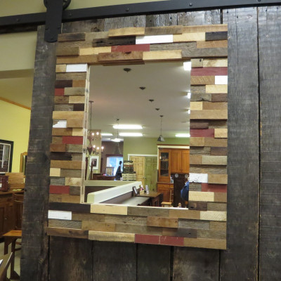 Barnwood Mirror, Reclaimed Wood, #697