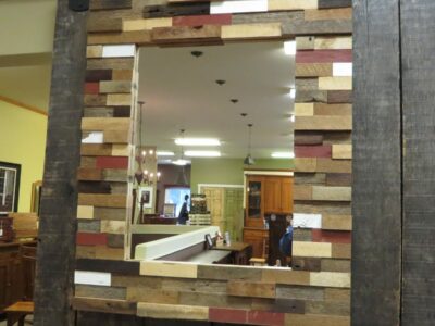 Barnwood Mirror, Reclaimed Wood, #697
