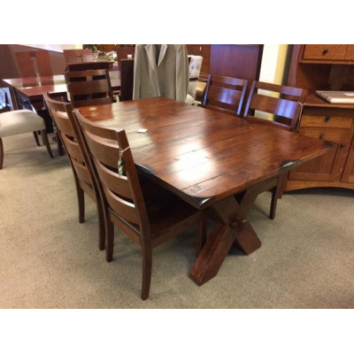 Portland Table, hand planed and burnt edge