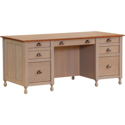 Jamesport Office Collection Jamesport Executive Desk with optional Hutch top