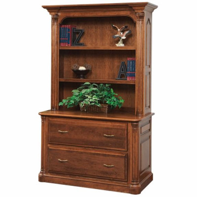JEF-604 Jefferson Lateral File with Bookshelf
