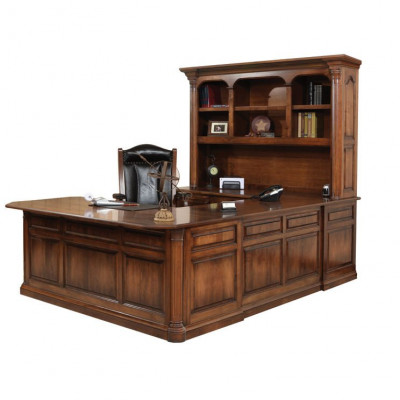 JEF-622 Jefferson U-Shape Desk and Hutch