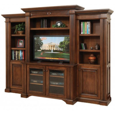 LIN-555 Lincoln Entertainment with Side Bookcases