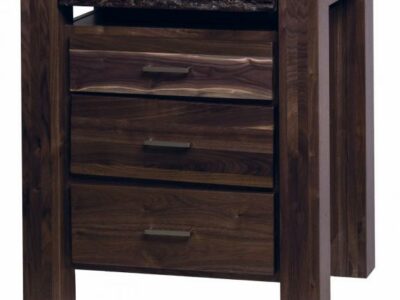 Live Edge Bedroom Set 3 Drawer Night Stand