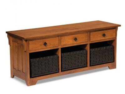 AJW2LWD Lattice Weave Drawer Storage Benches