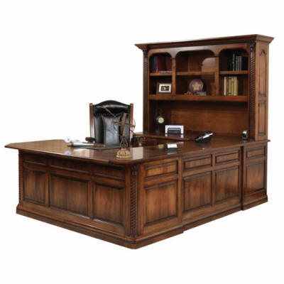 LEX-322 Lexington U-Shaped Desk with Hutch
