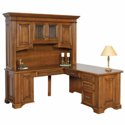 LIN-502 Lincoln Corner Desk with Hutch