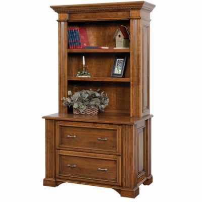 LIN-504 Lincoln Lateral File with Bookshelf