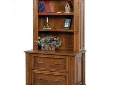 LIN-504 Lincoln Lateral File with Bookshelf
