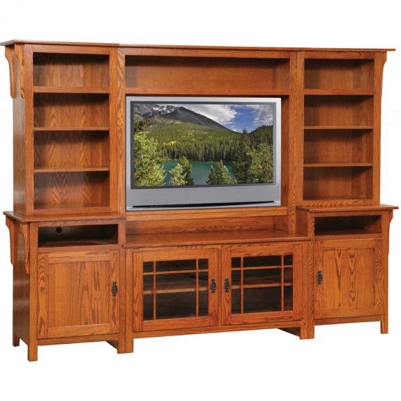 Mission style entertainment wall units hotsell
