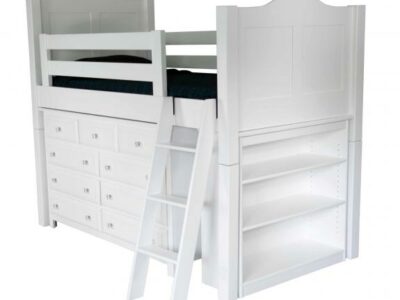 L-11 White Low Loft Bed