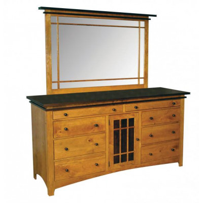 Maple Creek Bedroom Set Triple Dresser with Tray