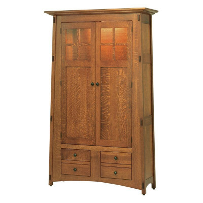 McCoy Arts and Crafts Stickley Style Bookcase With Full Doors