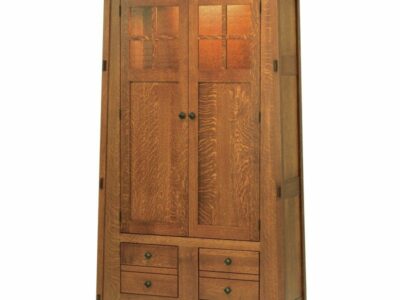 McCoy Arts and Crafts Stickley Style Bookcase With Full Doors
