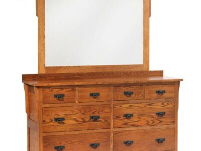 San Juan Mission Bedroom Collection Low Dresser with Mirror