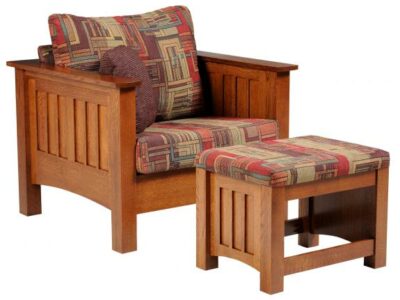 6402 Mission Chair with Ottoman