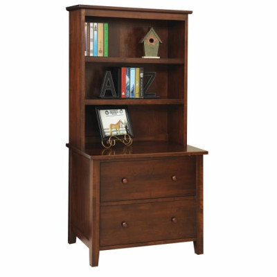 MAN-404 Manhattan Lateral File with Bookshelf