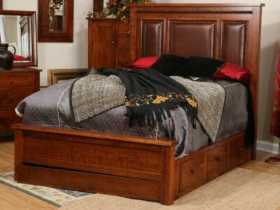 Marrakesh Storage Bed with Leather Headboard