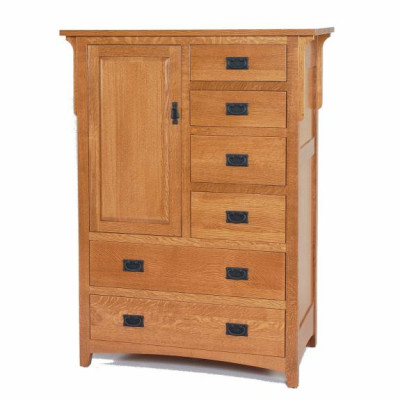 Millcreek Mission Bedroom Set Door Chest