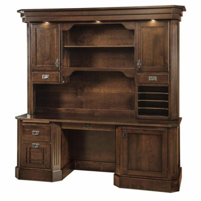 LA2037/LA2038 Mission Saturn Desk with Hutch