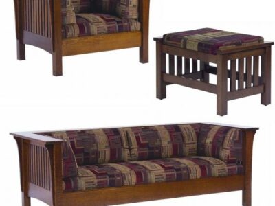 1800 Mission Couch, Chair, Ottoman