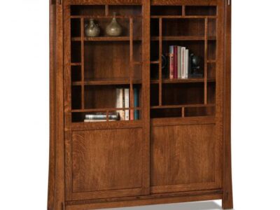 FVB-5466-MD Modesto Sliding Door Bookcase