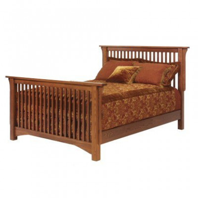 Old English Mission Slat Mission Bed