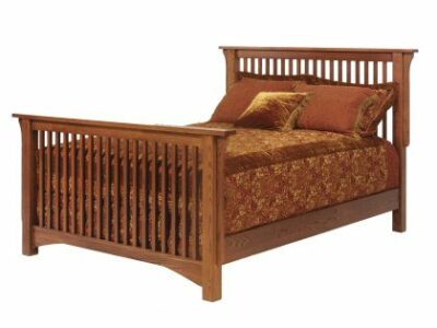 Old English Mission Slat Mission Bed